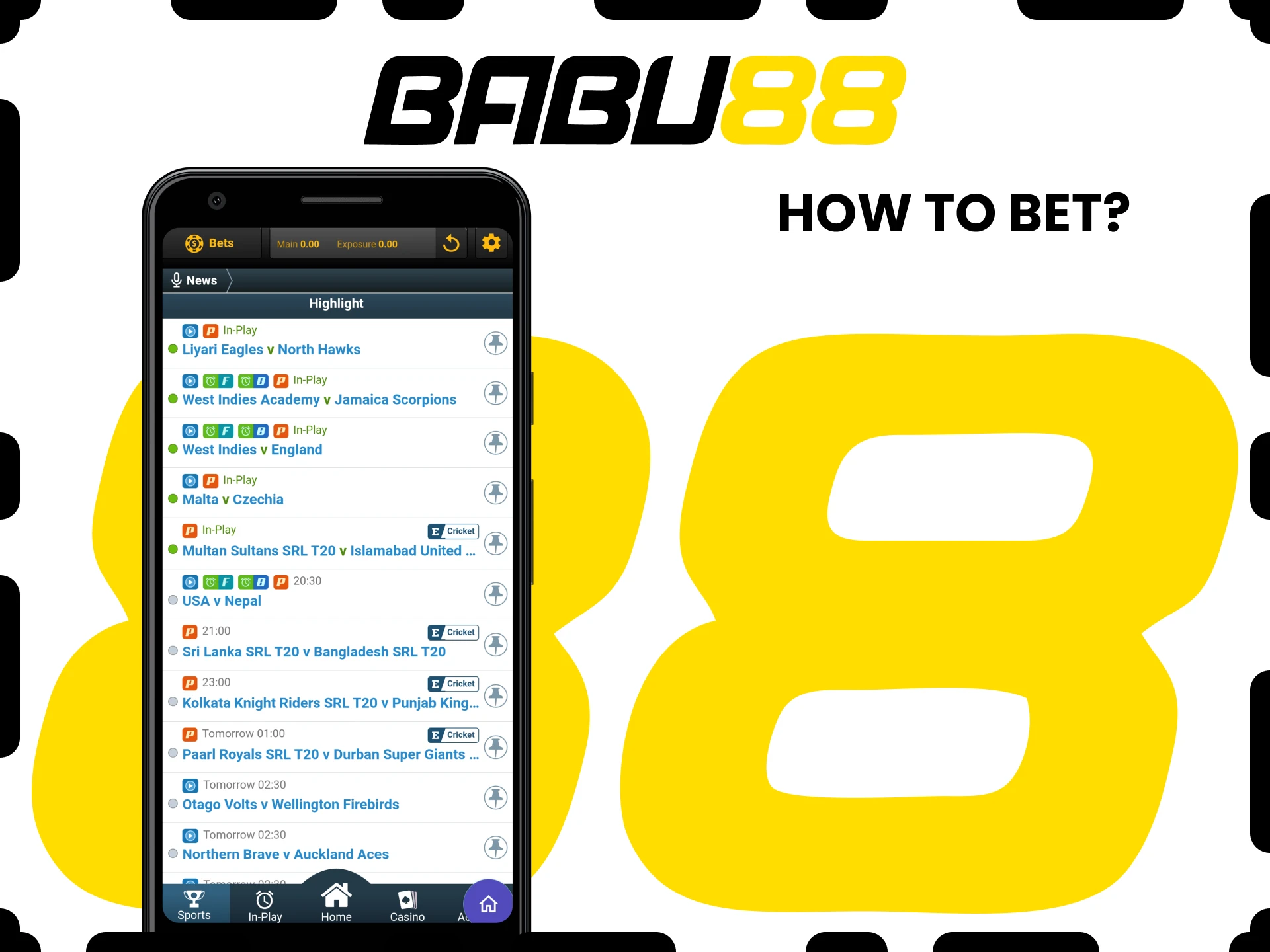 We will show you how to place bets in the Babu88 application.