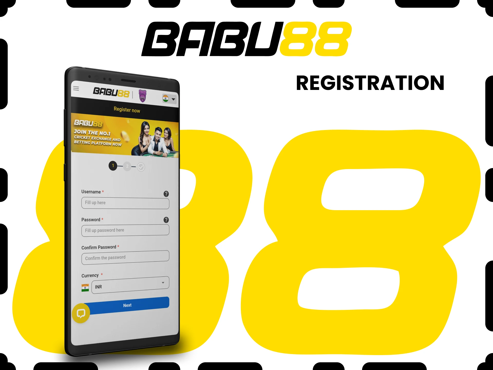 Register in the Babu88 application.