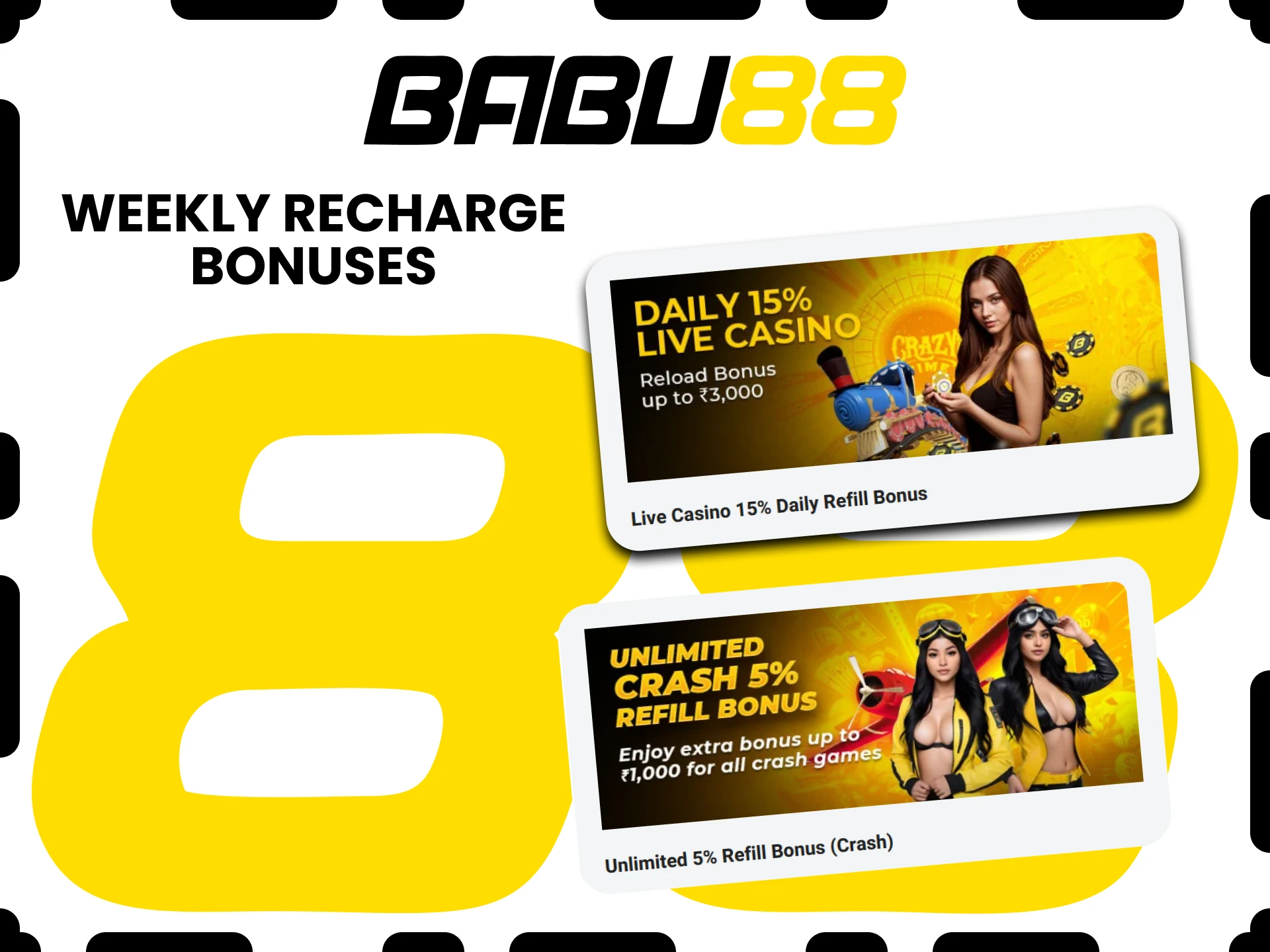 Top up your deposit to receive a weekly bonus from Babu88.