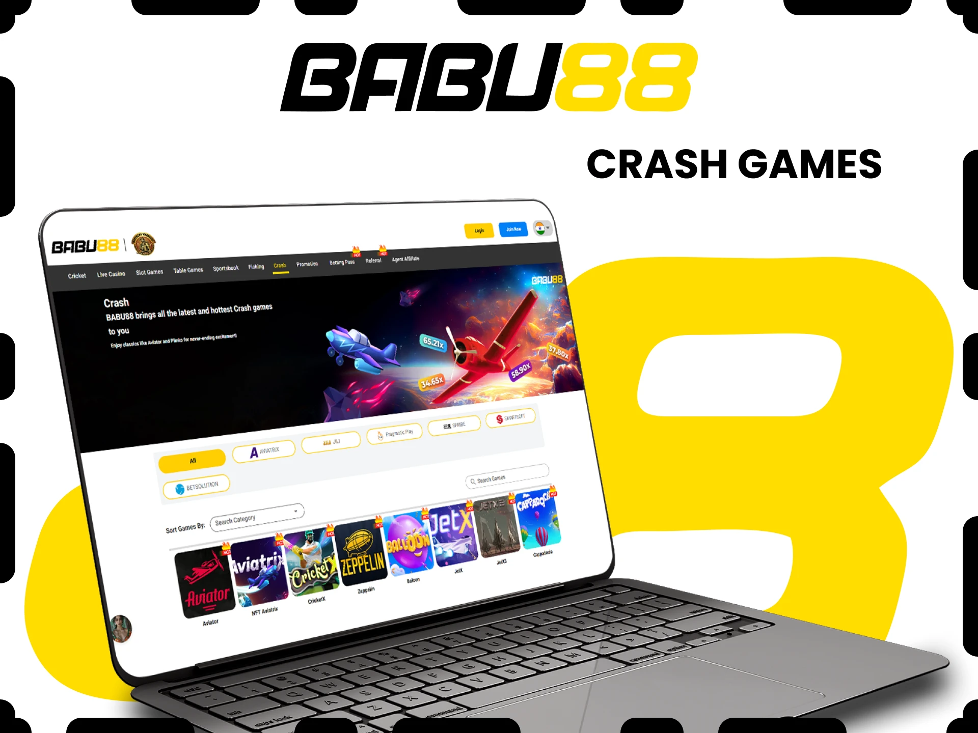 Crash is ideal for games on Babu88.