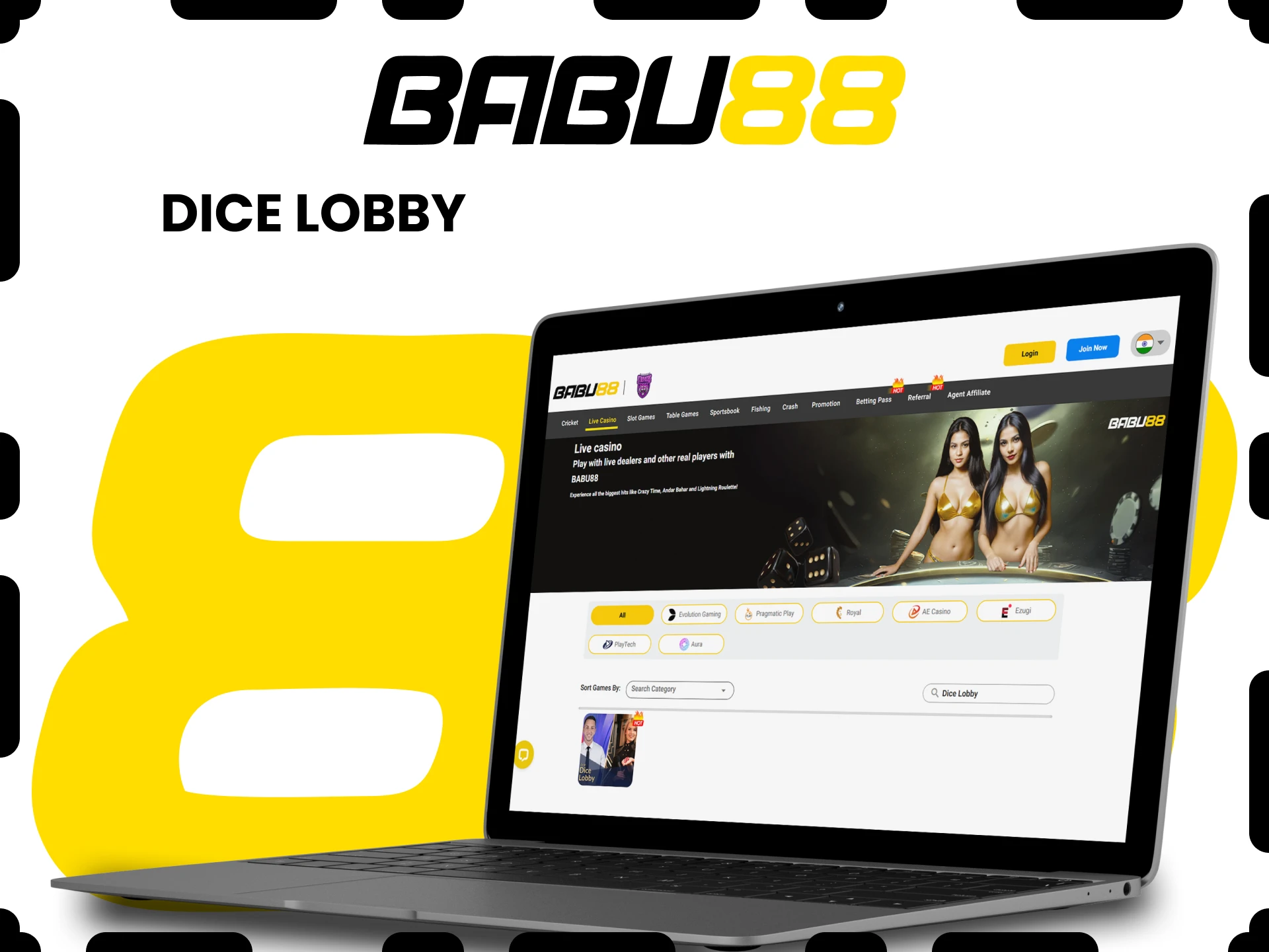 Dice lobby is ideal for games on Babu88.