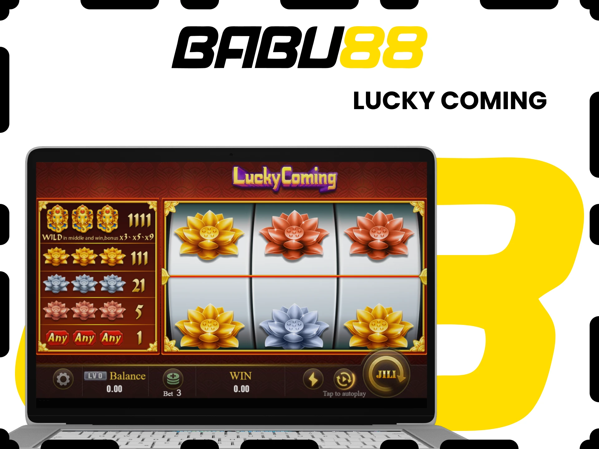 For casino games at Babu88, choose lucky coming.