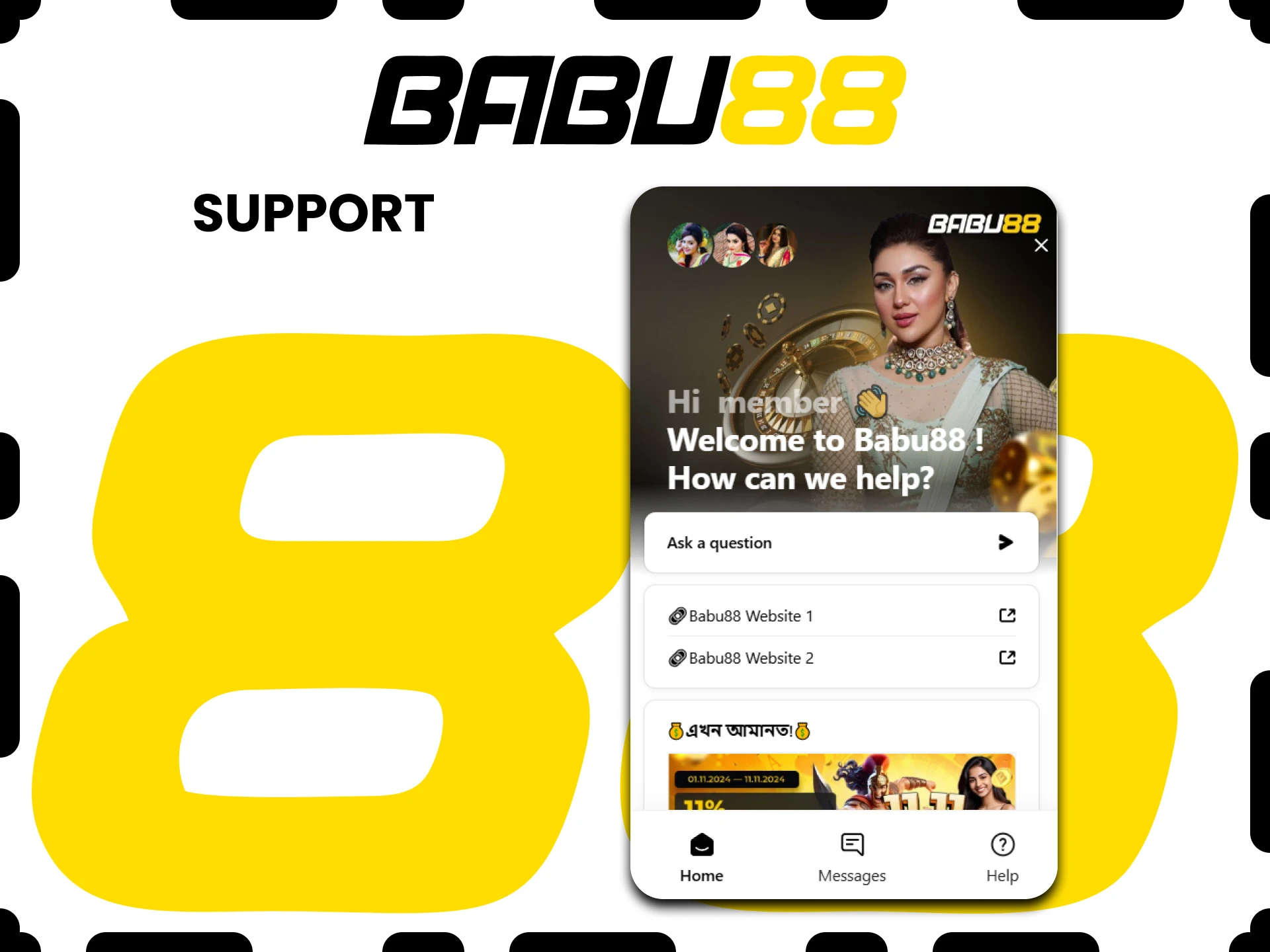 You can contact the support of the Babu88 website.