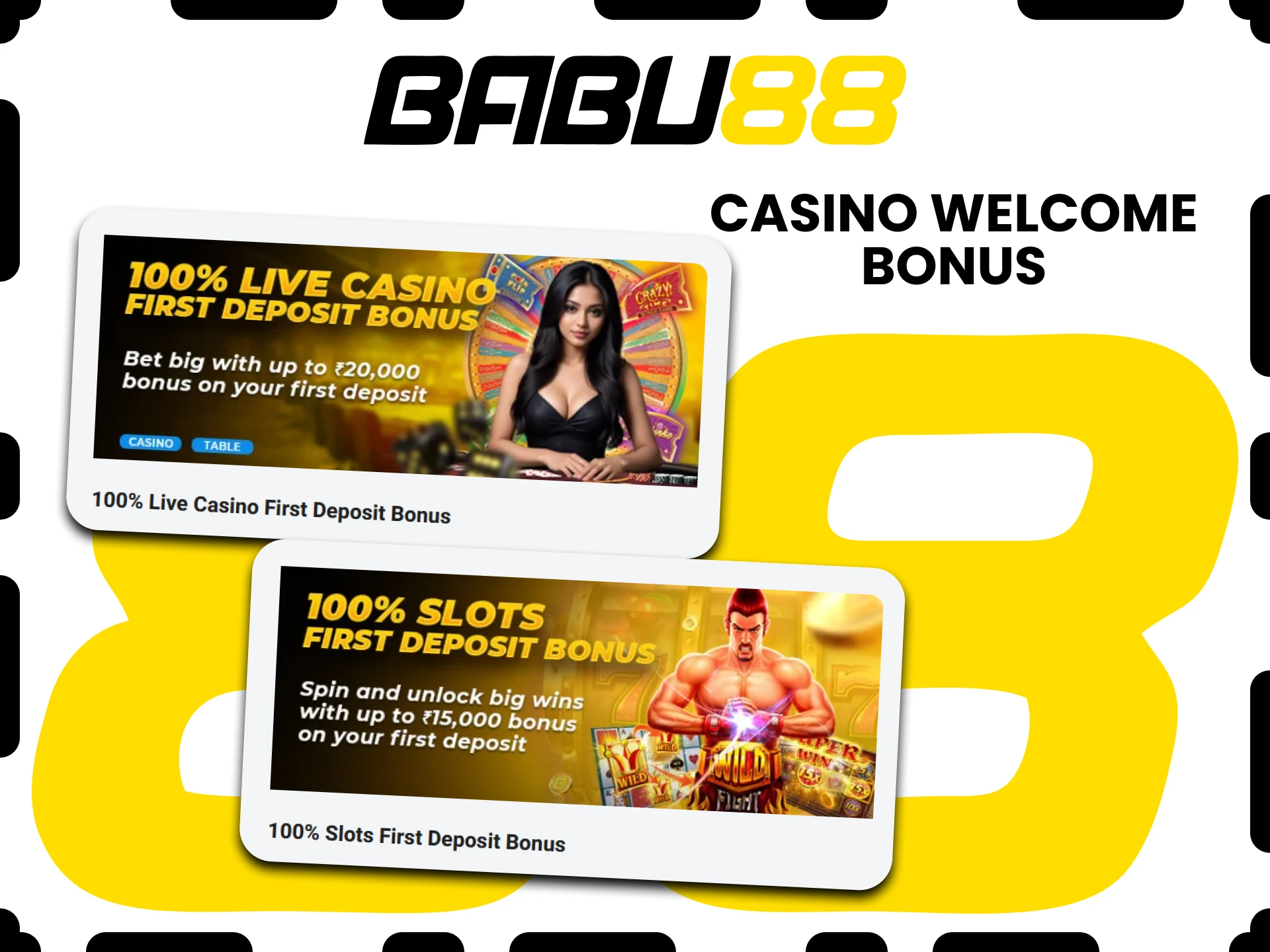 Babu88 gives a bonus for casino.