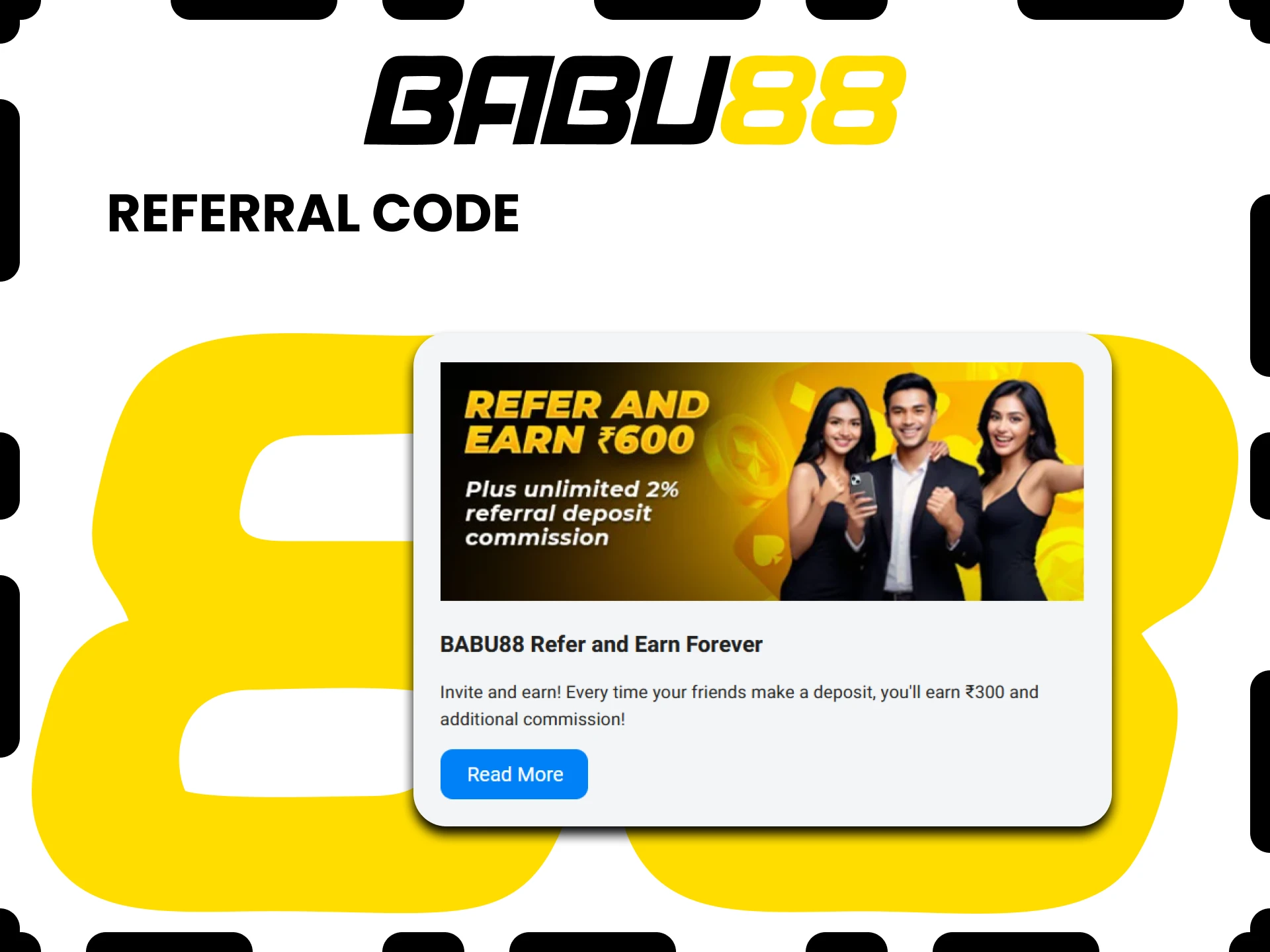 Use the referral code for a bonus from Babu88.