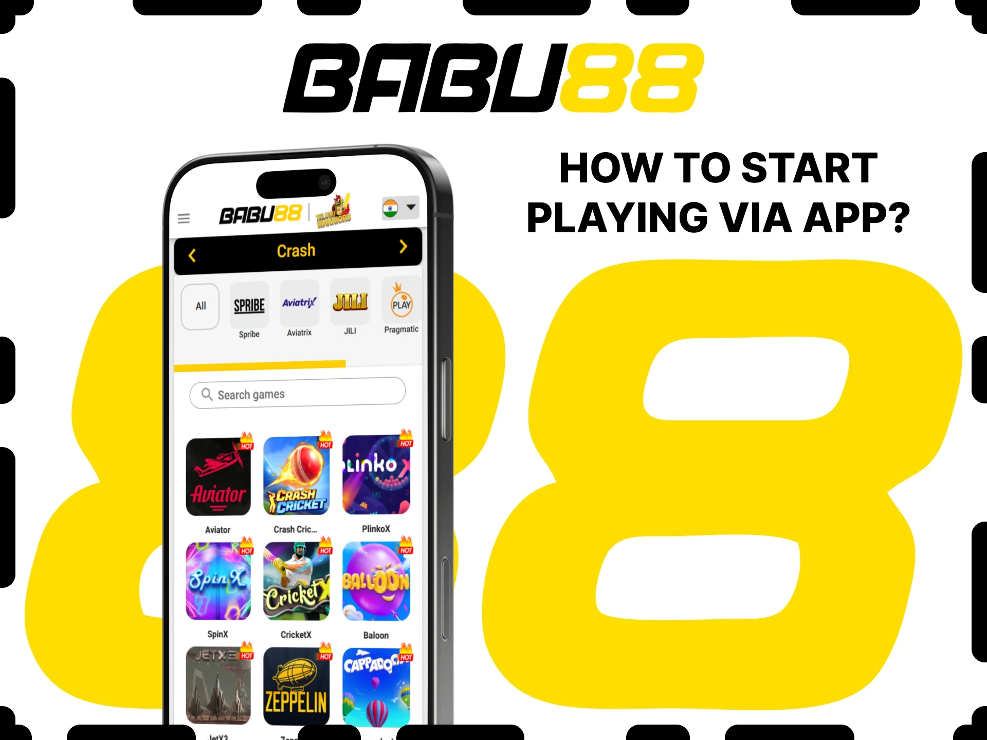 Play crash games on the Babu88 app.