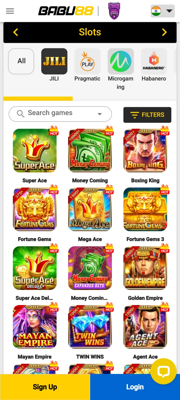 Start playing a wide selection of casino games available at Babu88.