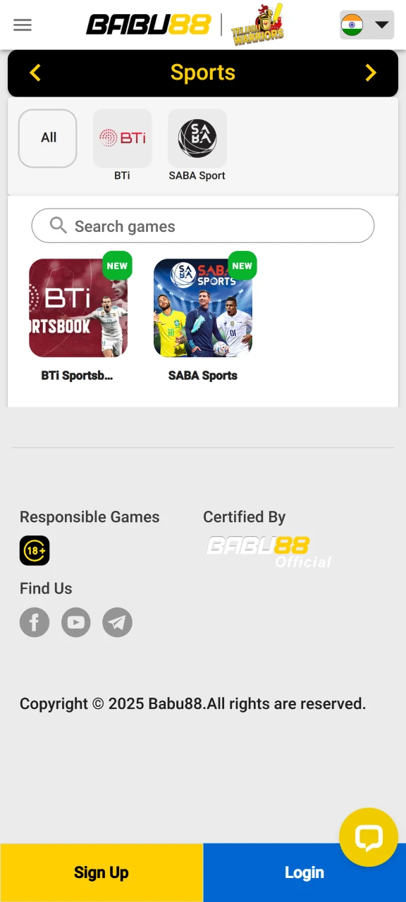Place your sports bets with the Babu88 bookmaker.