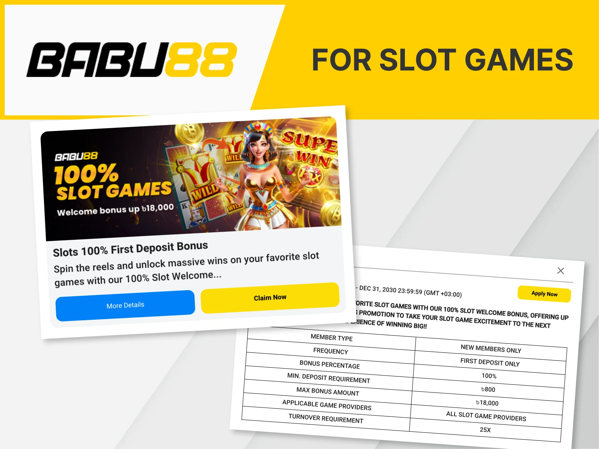 The slot bonuses at Babu88 will definitely please you.