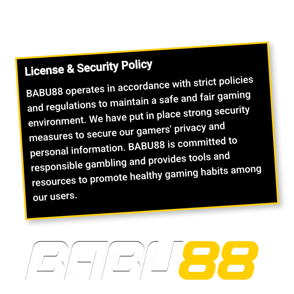 The Babu88 platform is officially licensed.