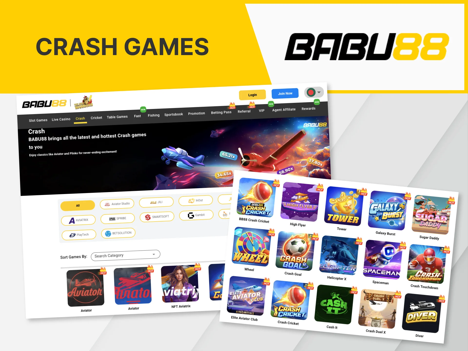 On the official Babu88 casino website, you'll find all your favorite crash games.