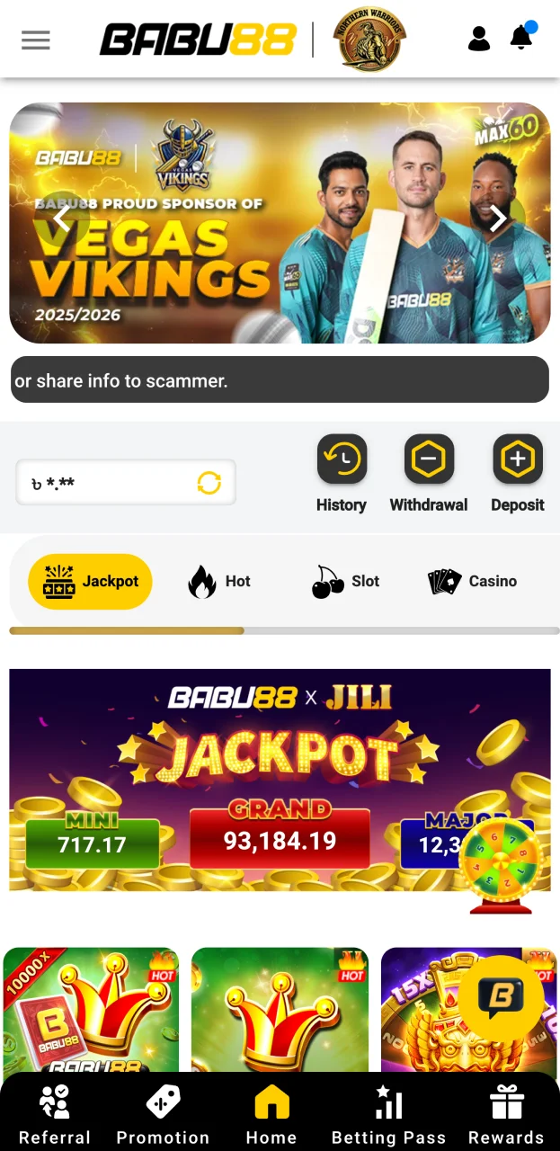 Click the deposit button to select a convenient payment method on Babu88.