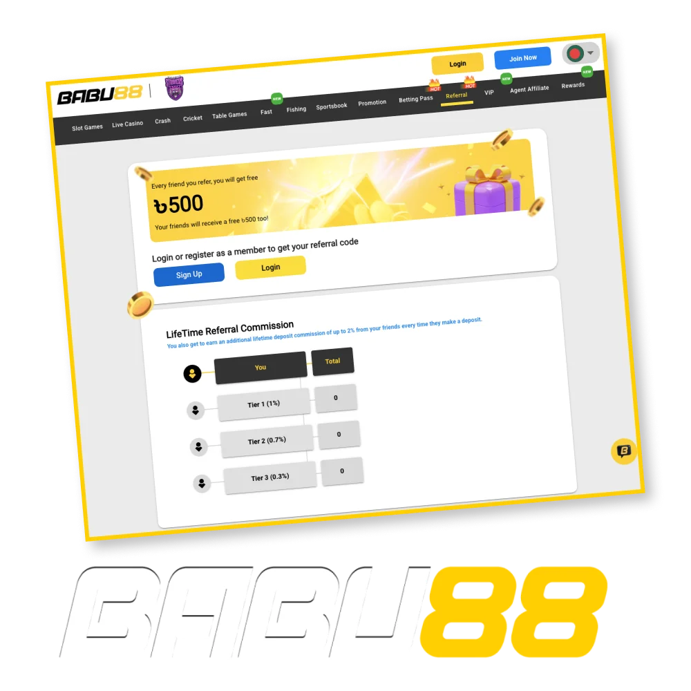 If you want to get additional benefits on the Babu88 website, you should get a referral code.